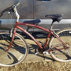 DIAMONDBACK PARKWAY BURGUNDY CHROMOLY TUBE HYBRID  BIKE 17 INCH