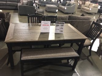 Black Upholstered 6 Piece Dining Table Set Sale