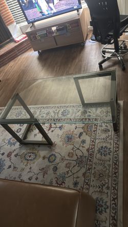 Glass coffee table