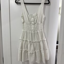 White Button Up Dress Sunday Dress