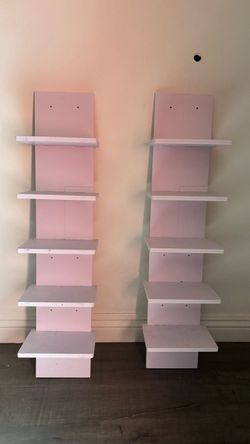 White Wall-Mounted Shelf Units – Set of 2