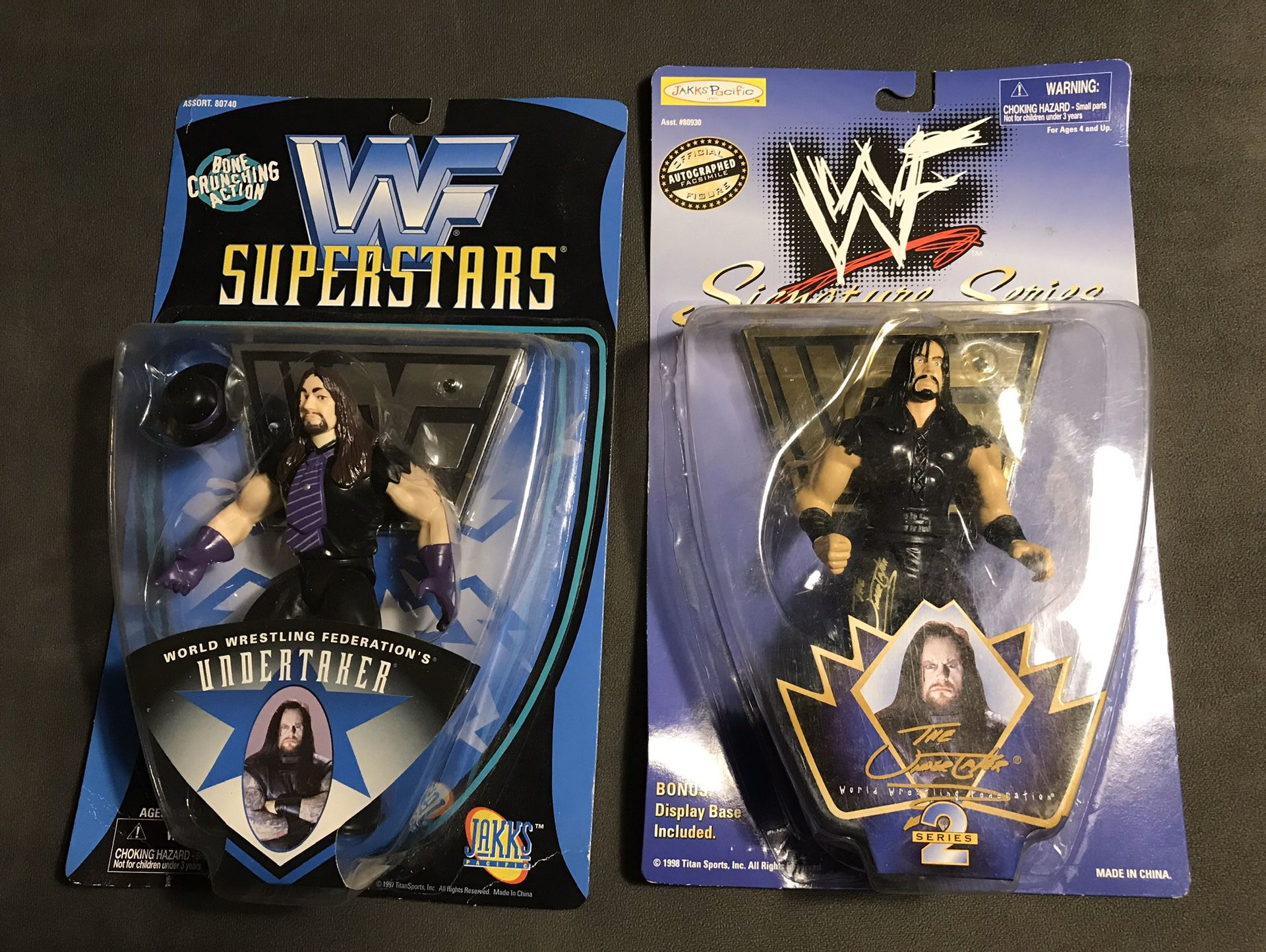 2 Undertaker WWF Action Figures 90’s