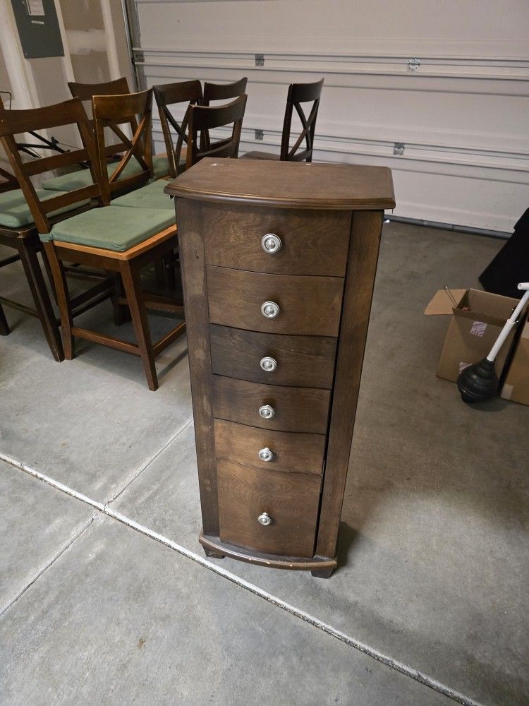 Standing Wood Jeweley Box