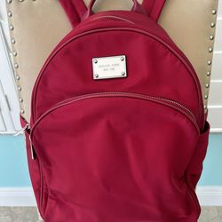 Michael Kors Red Smaller Backpack