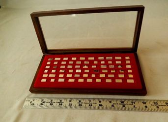 FRANKLIN MINT FLAGS OF AMERICAN REVOLUTION 64 PCS MINI SET .925 SILVER IN BOX