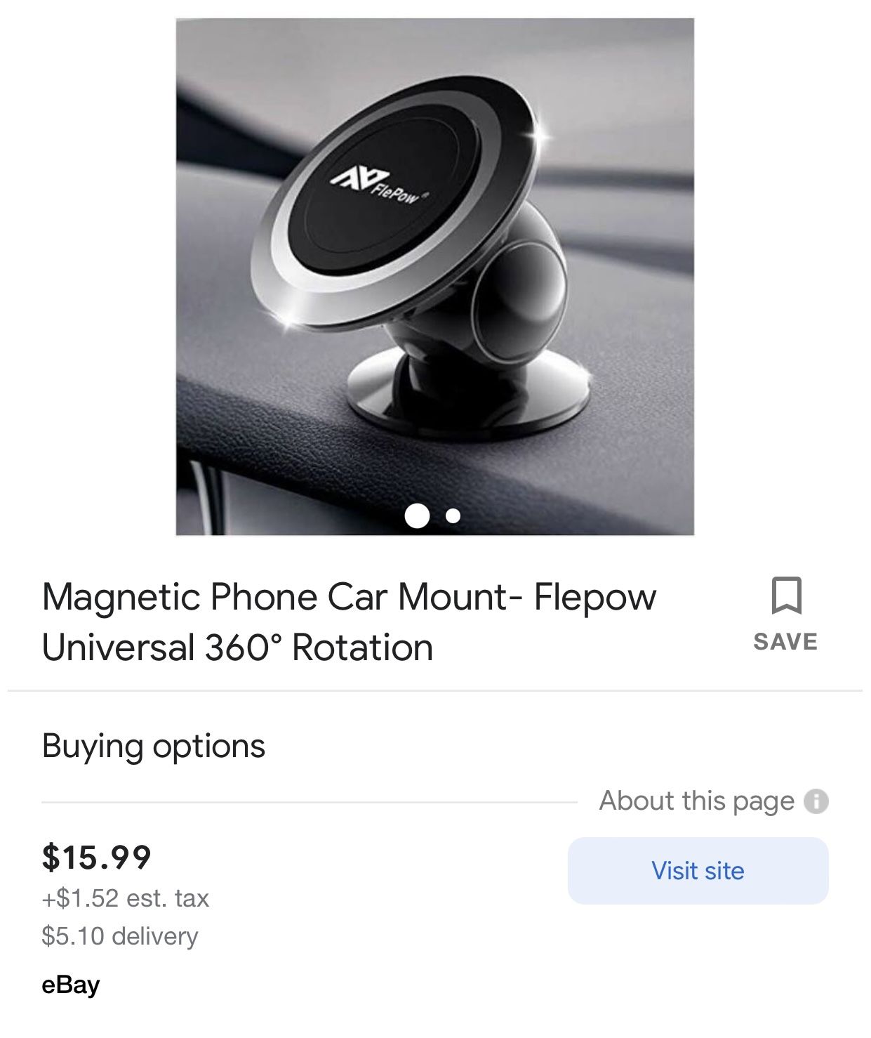 Flepow Magnetic Car Mount Phone