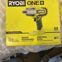 Ryobi 1/2” Impact Wrench With 2 aH 18V Battery