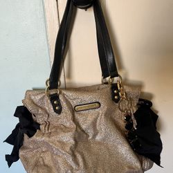 Juicy Couture, gold sparkly purse / handbag