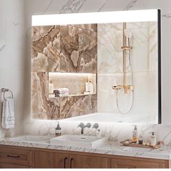 CASTA DIVA 48''x32'' Lighted Vanity Mirror, LED Bathroom Mirror  CD-LMO2L