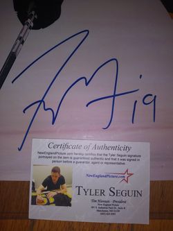 Bruins collectible autographed picture Tyler Seguin