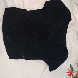 Blk Crop Top 