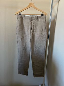H&M Beige Size 32R Slim Fit Linen Slacks