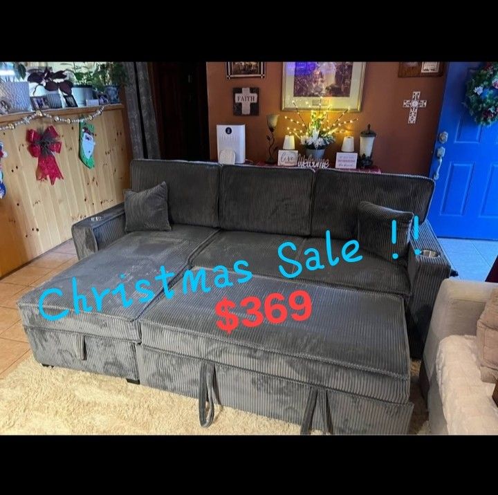 Black Corduroy sectional sofa