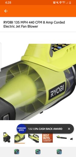Ryobi Electric Blower - 135mph Corded