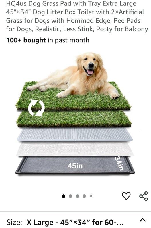 New In Box XL Dog Potty Grass Crate Base Set
