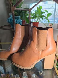 Brown Ankle Booties - womens 7