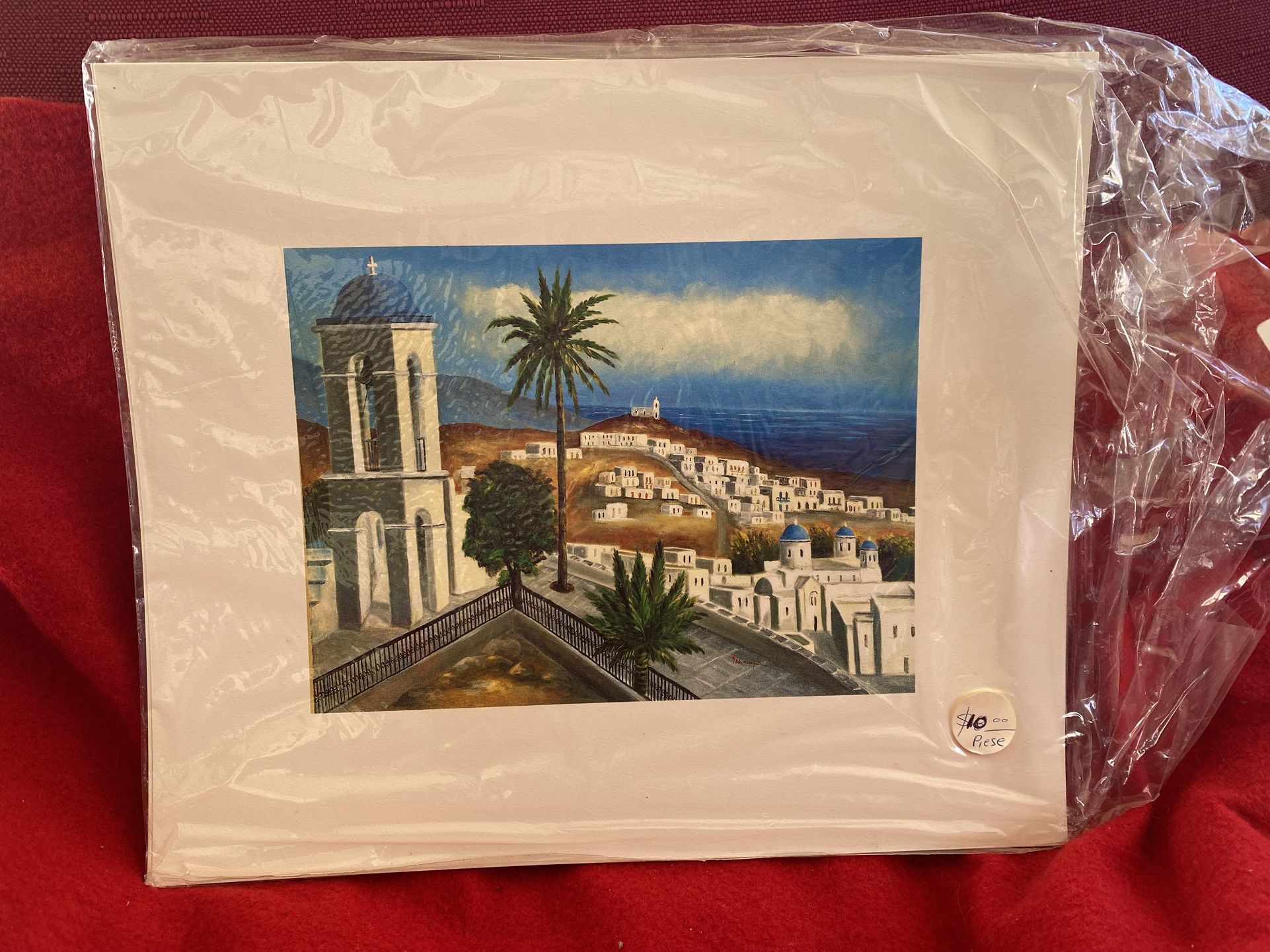 10.5 In x 9 In Original Poster Prints From Greek Hand Paintings Imported From Greece (3 available)