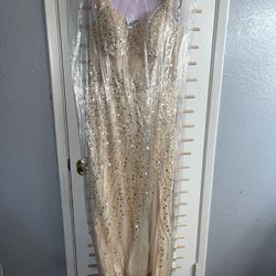 Champagne/Nude Prom Dress