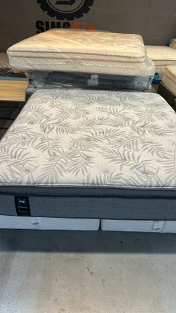Cal King Mattress Plush Pillow Top Sealy 🌙 Posture-Pedic