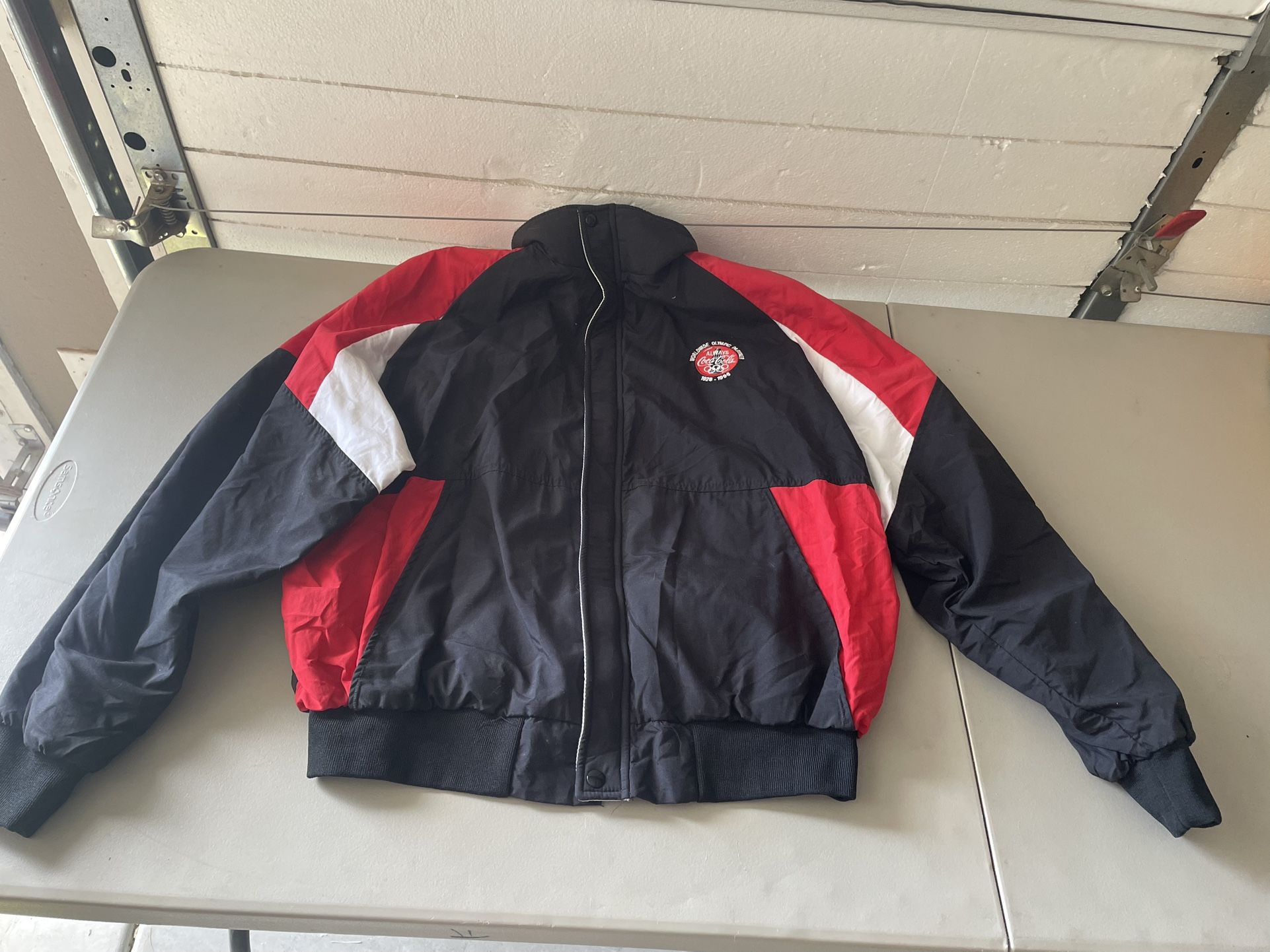 Vintage 1996 Coca-Cola Olympics Windbreaker Dunbrooke 2XL Made in USA