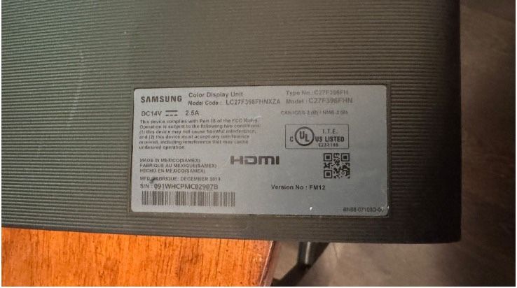 Samsung Monitor 27”