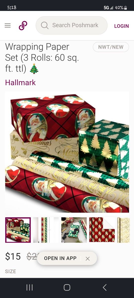 Hallmark Christmas Wrapping Paper