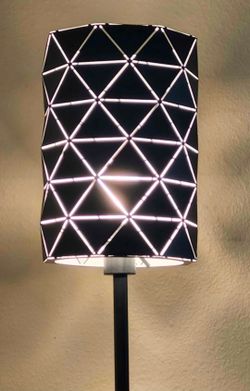 Modern Black Geometric Floor Lamp – 62" Tall Designer Accent Light