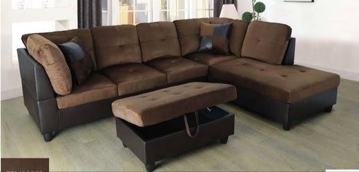 BRAND NEW 3 PIECES SECTIONAL COUCH SET IN ORIGINAL BOX