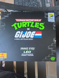 TMNT × G.I. Joe Snake Eyes × Leonardo Figure Set UCC SDCC 2026 IN Hand