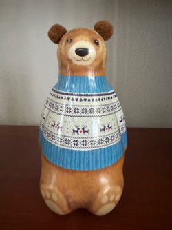 Metal Bear Container
