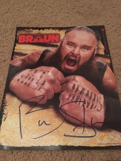“ Braun “ autograph from 2018 summer slam