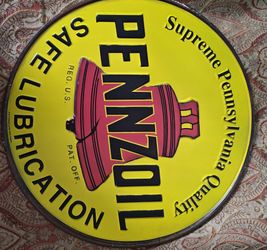 Pennzoil and fender signs