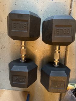 Dumbbells 60 pound lbs