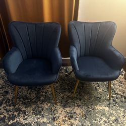 Armchairs- Blue Velvet