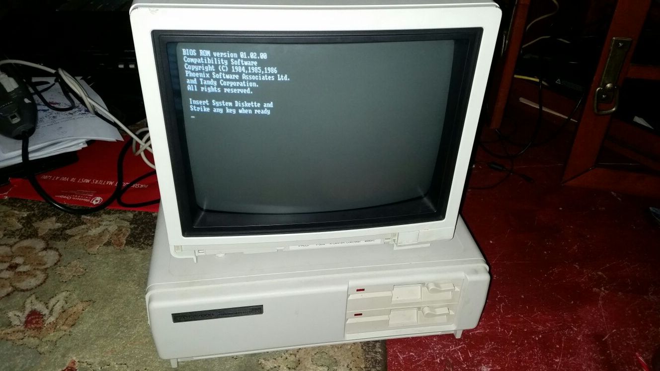 1986 Tandy 1000 SX with Tandy CM-11 monitor
