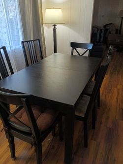Dining Table Expandable + 6 chairs