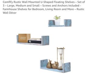 Blue Floating Shelves NEW IN BOX