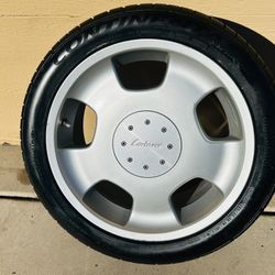 Original Lorinser D93 rims 18   Mercedes Benz Rims S500 Genuine Lorinser D93 monobloc wheels  Continental Tires Purchased at Discount Tire   Like New,