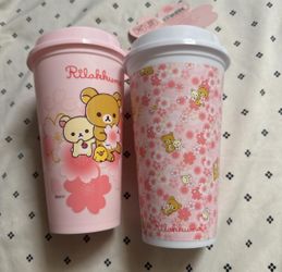 rilakkuma cherry blossom plastic cups