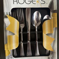 Rogers 44 Piece Stainless Tableware Including 4 Serving Pieces 