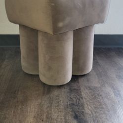 Vegan Suede Modern Stool