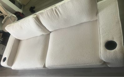 White cotton couch