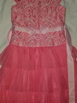Pink Ruffle/Lace Dress