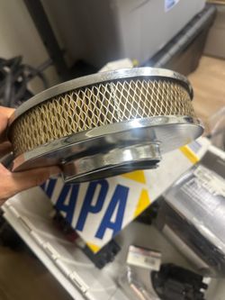 Chrome Chevy 250 air cleaner and filter new in the box