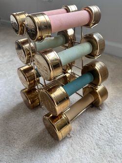 Full Blogilates Gold Weight Set (Rack included)