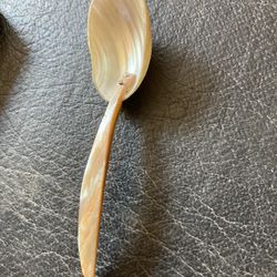 Antique Japanese Shell Spoon Handmade Caviar Spoon