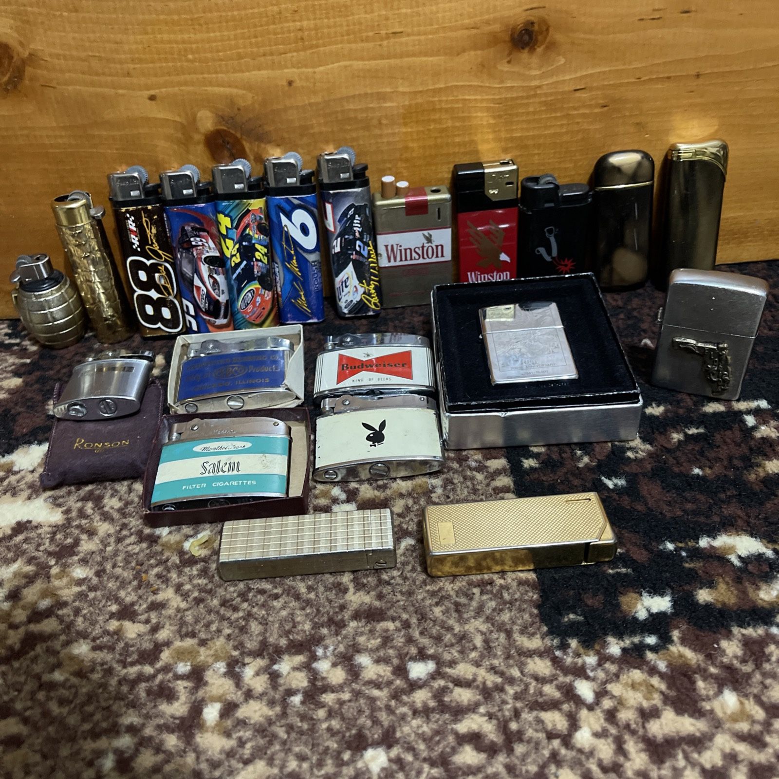 Lot of 21 Vintage Lighter Lot For Parts Or Repair Rolex zippo ronson plus more