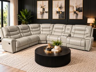 Leather  Sectional  Reclining Sofa