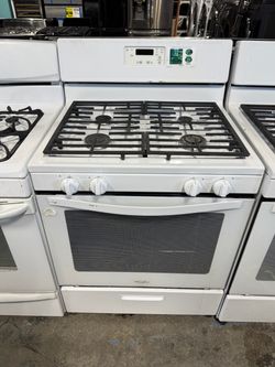 Whirlpool white 4 burner range stove