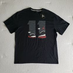 NWT! JUMPMAN AIR JORDAN Men's 11 Retro Breds T-Shirt (XL) Black/Red/White 
